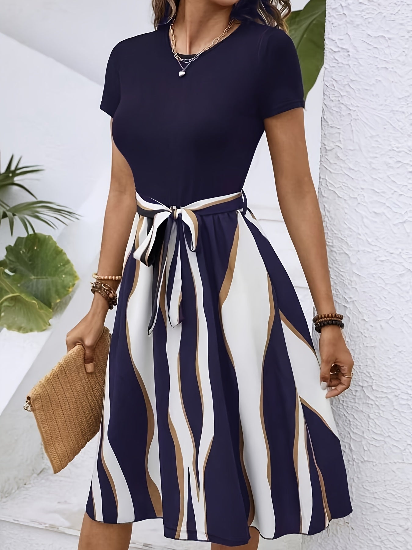 Vestido Elegante de Verano para Mujer con Cinturón