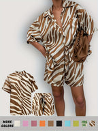Women’s Summer Two-Piece Shirt & Shorts Set