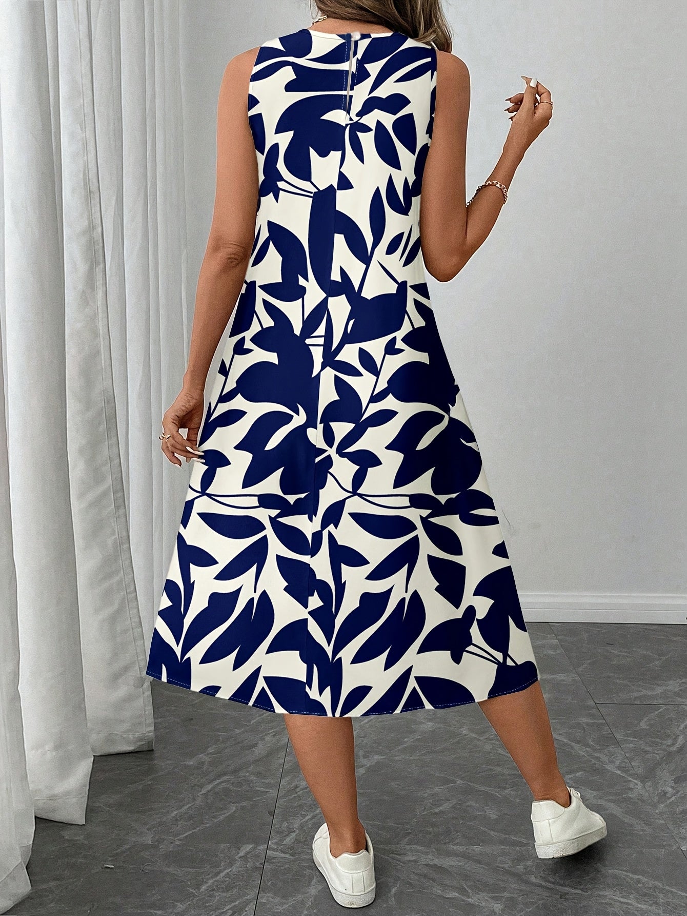 Vestido Floral Sin Mangas para Mujer – Estilo Verano