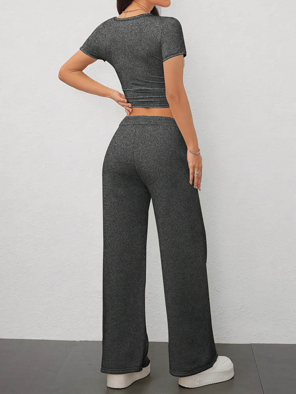 Conjunto de Top Sin Mangas y Pantalón para Mujer – 2 Piezas Elegante