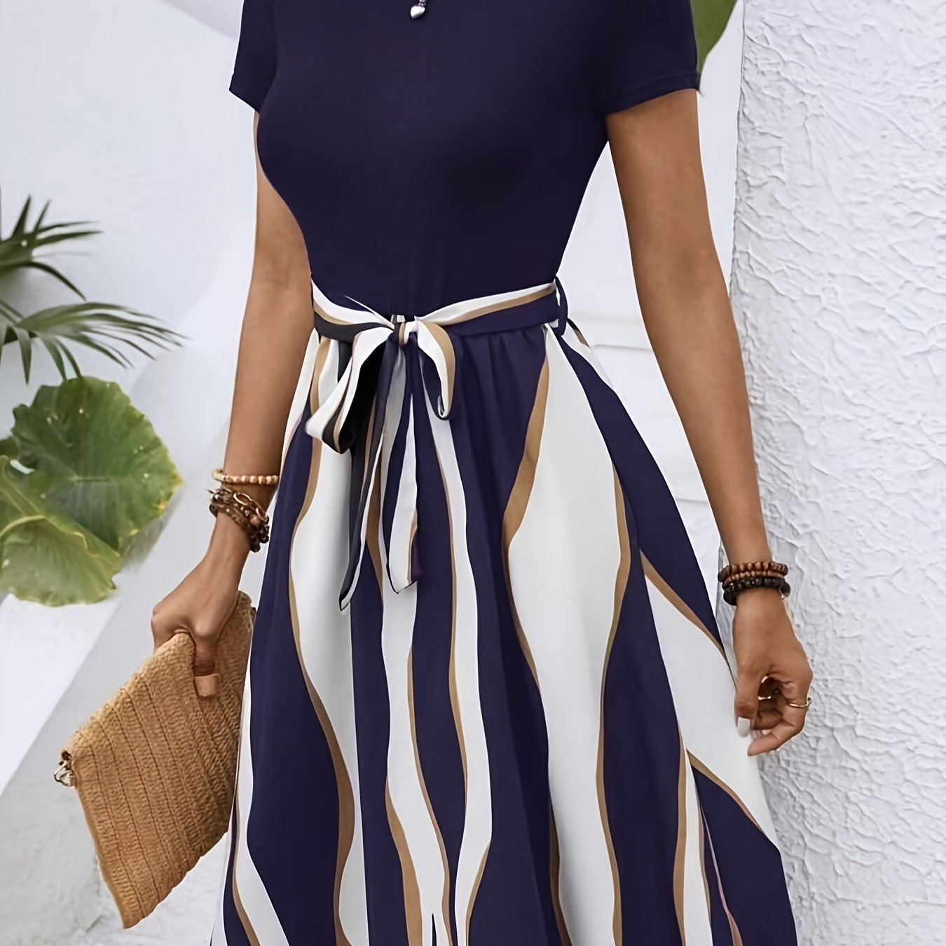 Vestido Elegante de Verano para Mujer con Cinturón