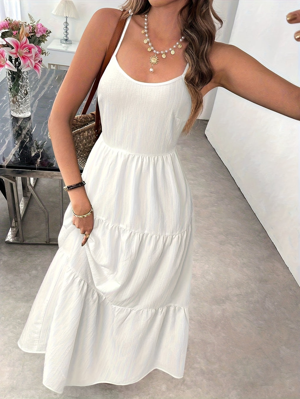 Vestido Largo Elegante Verde para Mujer – Diseño Off-Shoulder con Detalle Fruncido