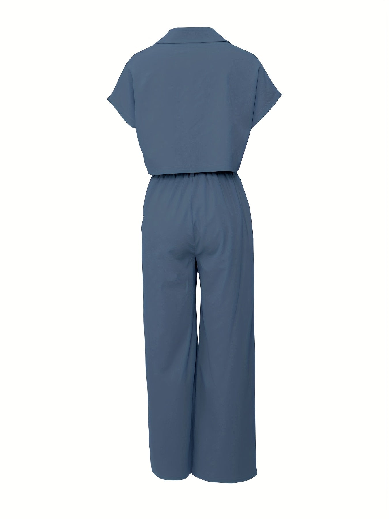 Conjunto Casual de Camisa con Bolsillo y Pantalón para Mujer – 2 Piezas