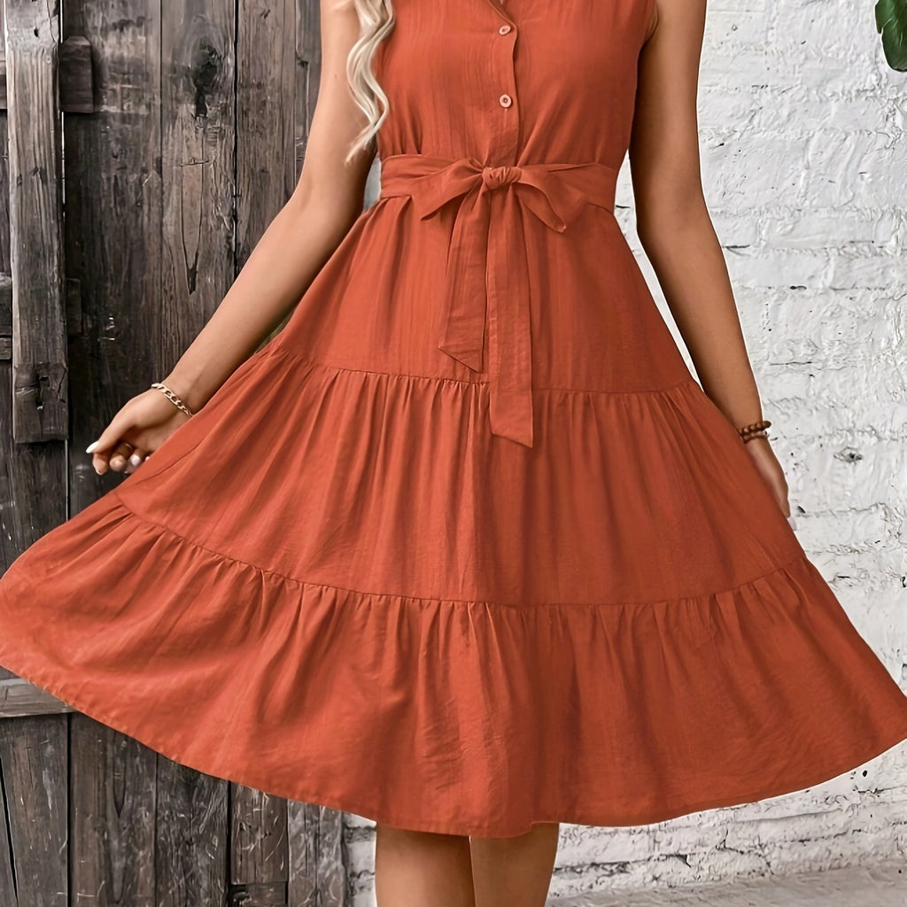 Vestido Largo de Playa con Volantes para Mujer