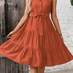 Vestido Largo de Playa con Volantes para Mujer