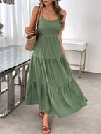 Vestido Largo Elegante Verde para Mujer – Diseño Off-Shoulder con Detalle Fruncido
