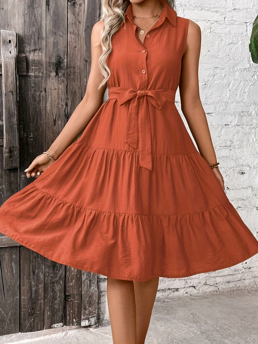 Vestido Largo de Playa con Volantes para Mujer