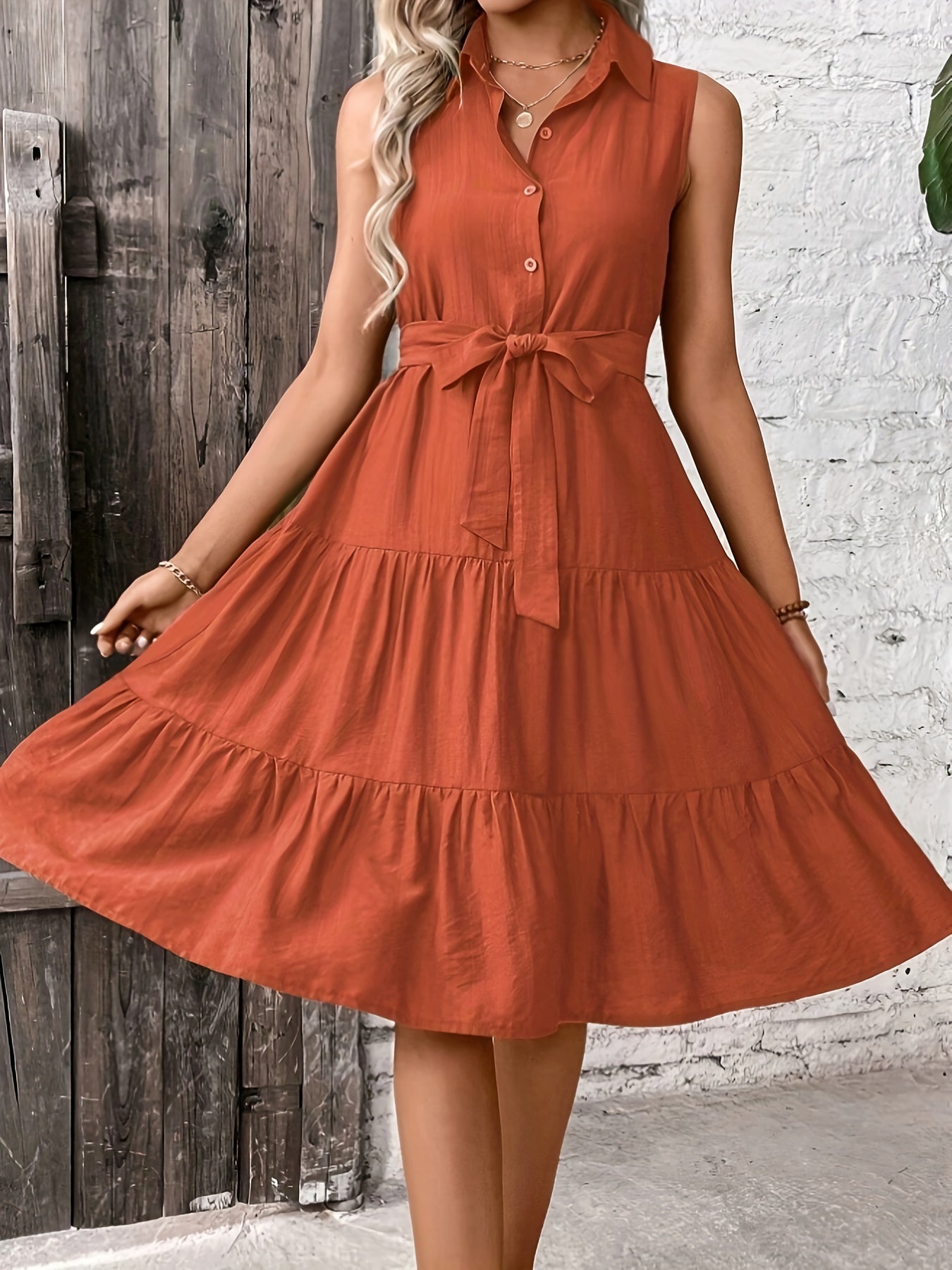 Vestido Largo de Playa con Volantes para Mujer