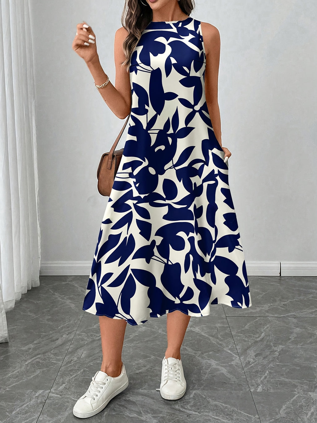 Vestido Floral Sin Mangas para Mujer – Estilo Verano