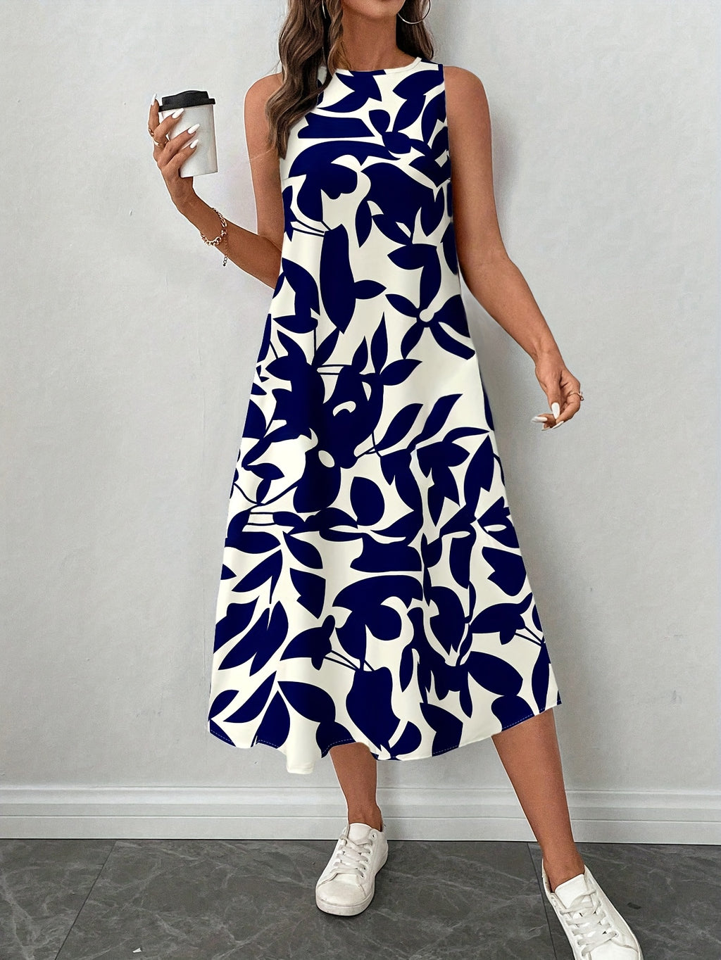 Vestido Floral Sin Mangas para Mujer – Estilo Verano